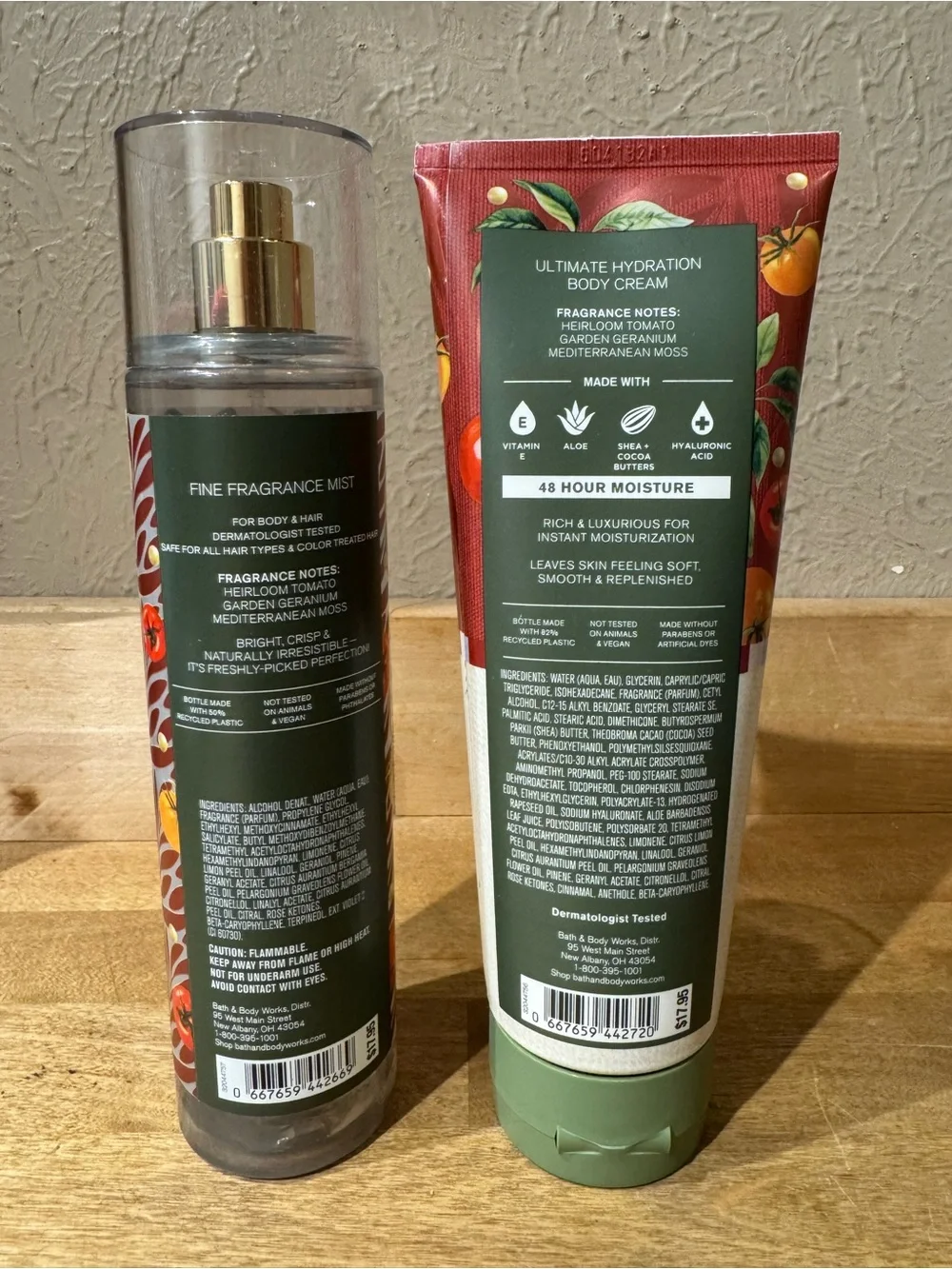 NWT Off The Vine Body Cream & Fragrance Mist Bundle